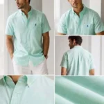 Short sleeve linen blend pocket shirt U.S.Polo
