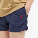 AMI Swimwear small logo in blue