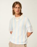 Boxy Short-Sleeve Soccer Sweater Polo - Image 4