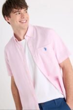 Short sleeve linen blend pocket shirt U.S.Polo - Image 2