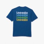 Lacoste Washed Effect Ombré Lacoste Print T-shirt - Image 3