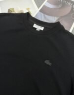 Lacoste Black Waffle Knit Tee - Image 4