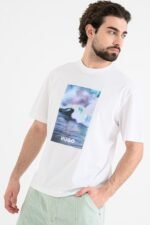 Cotton-jersey T-shirt with printed artwork - Image 4