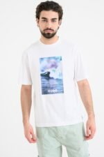Cotton-jersey T-shirt with printed artwork - Image 5