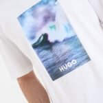 Cotton-jersey T-shirt with printed artwork